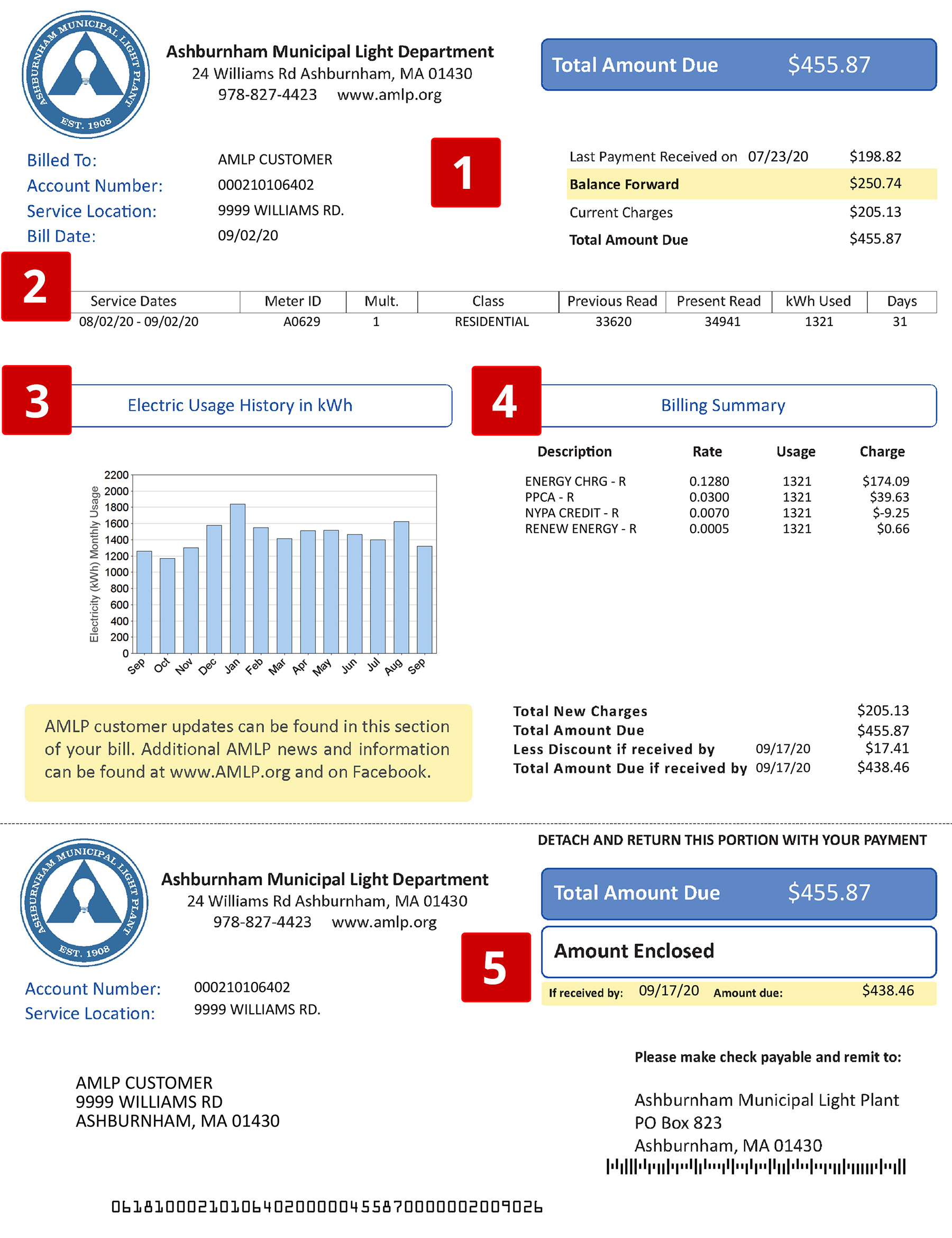 Printable Electric Bill